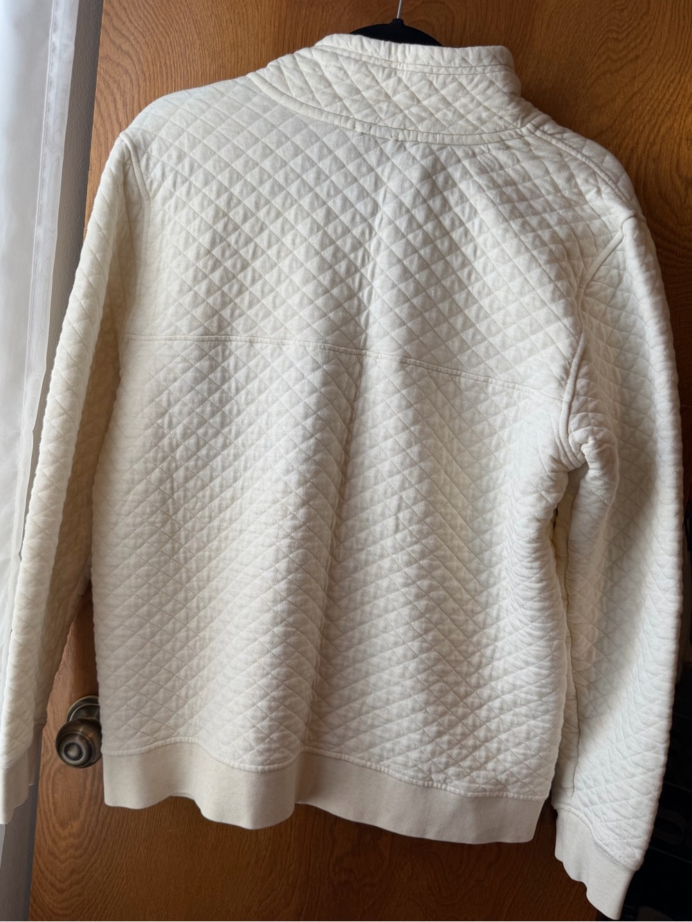 Patagonia Cream Quilted Snap-T Pullover L - Picture 4 of 5
